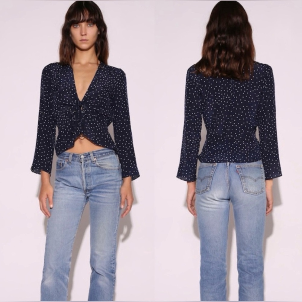 Realisation Par Bianca Navy Stars Blouse and Tote Bundle
